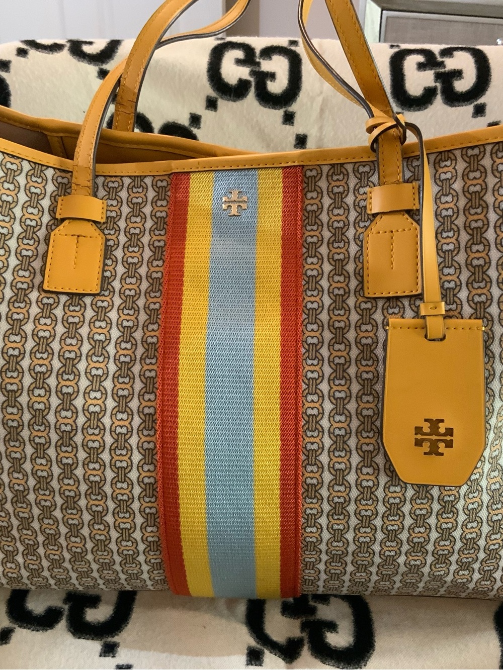 Tory Burch Gemini Link Canvas Tote - Picture 8 of 12